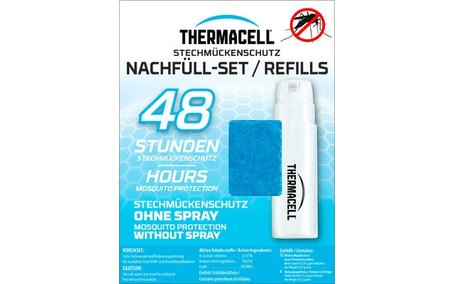 Thermacell R-4 Backpacker Nachfüllpack Für Mückenschutzgeräte Gaspatronen + Wirkstoffplättchen