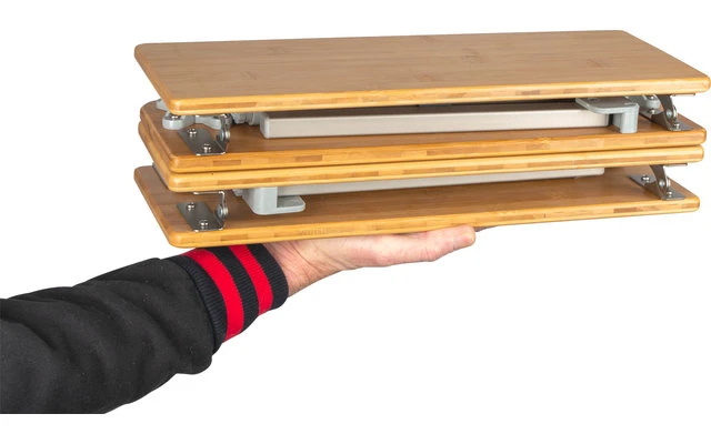 Bo-Camp Urban Outdoor Southwark Bambus-Alu Rolltisch 60 X 40 Cm – Bild 4