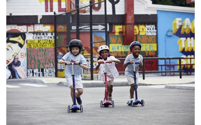 Micro Maxi Deluxe LED Kinder Kickboard Blau – Bild 5