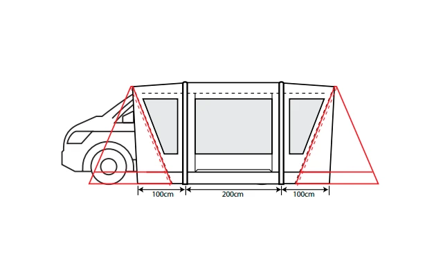 Outdoor Revolution Cayman Combo Air Vorzelt Low 180 Bis 210 Cm – Bild 6